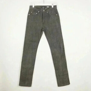 NWT  A.P.C New Standard Raw Salvage Denim Dark Grey Jeans in Noir Brut size 26